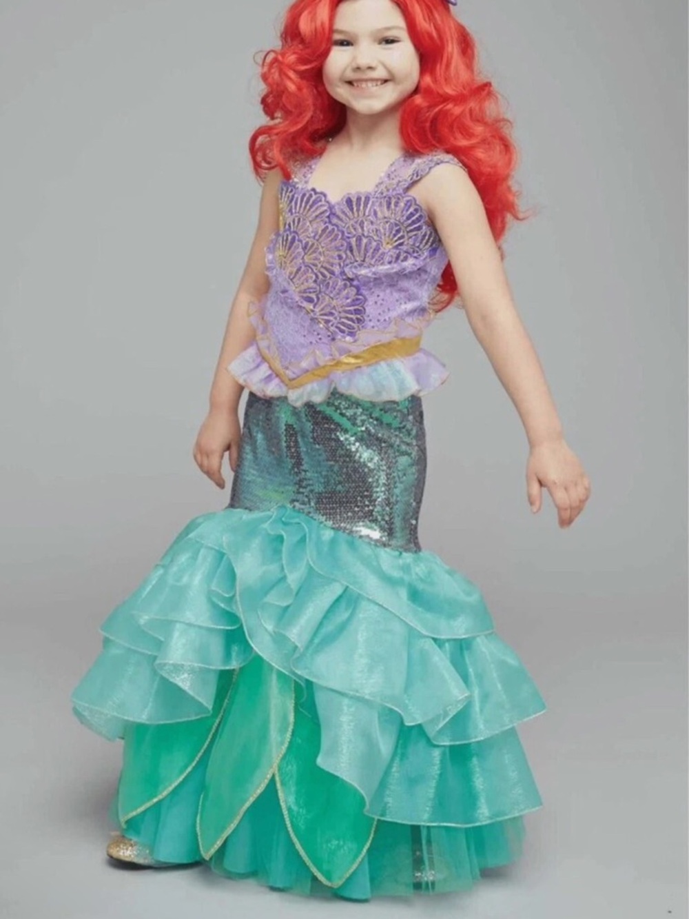 Chasing fireflies Disney little Mermaid kids Costume Dress - Sparkle Sequin